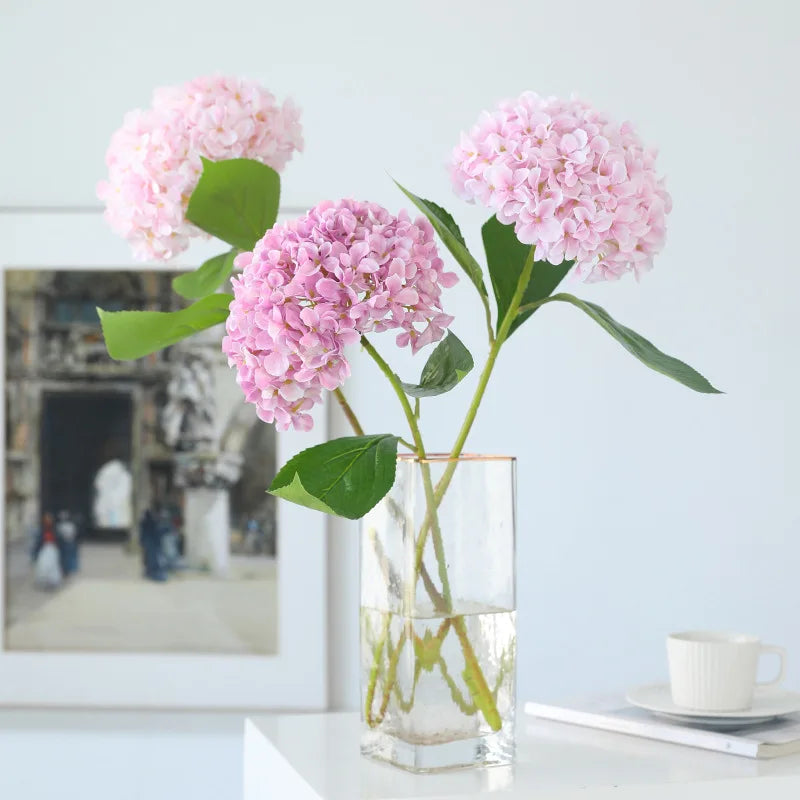 NONECN Silk Hydrangea Bouquet Artificial Flowers for Weddings and Events