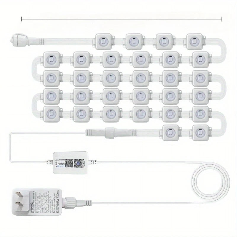 MIMIRGB Outdoor LED String Lights Eaves Decoration Bluetooth App