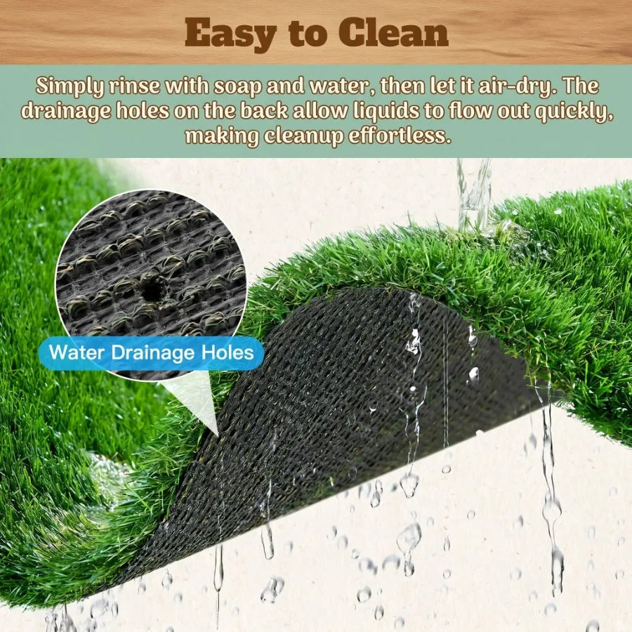 Waterproof Outdoor Artificial Grass Turf Rug For Dogs