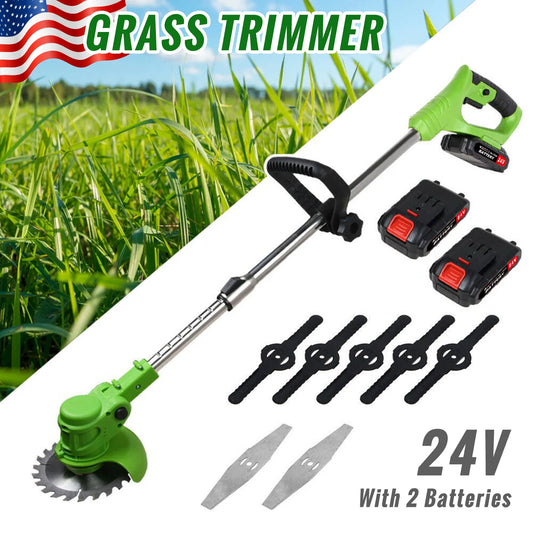 Cordless Electric Weed Trimmer 2 In 1 Lawn Edger Cutter