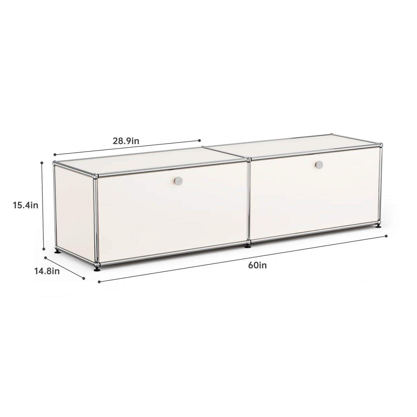 Furgle Modular Metal Storage Cabinet Freestanding Sideboard Organizer