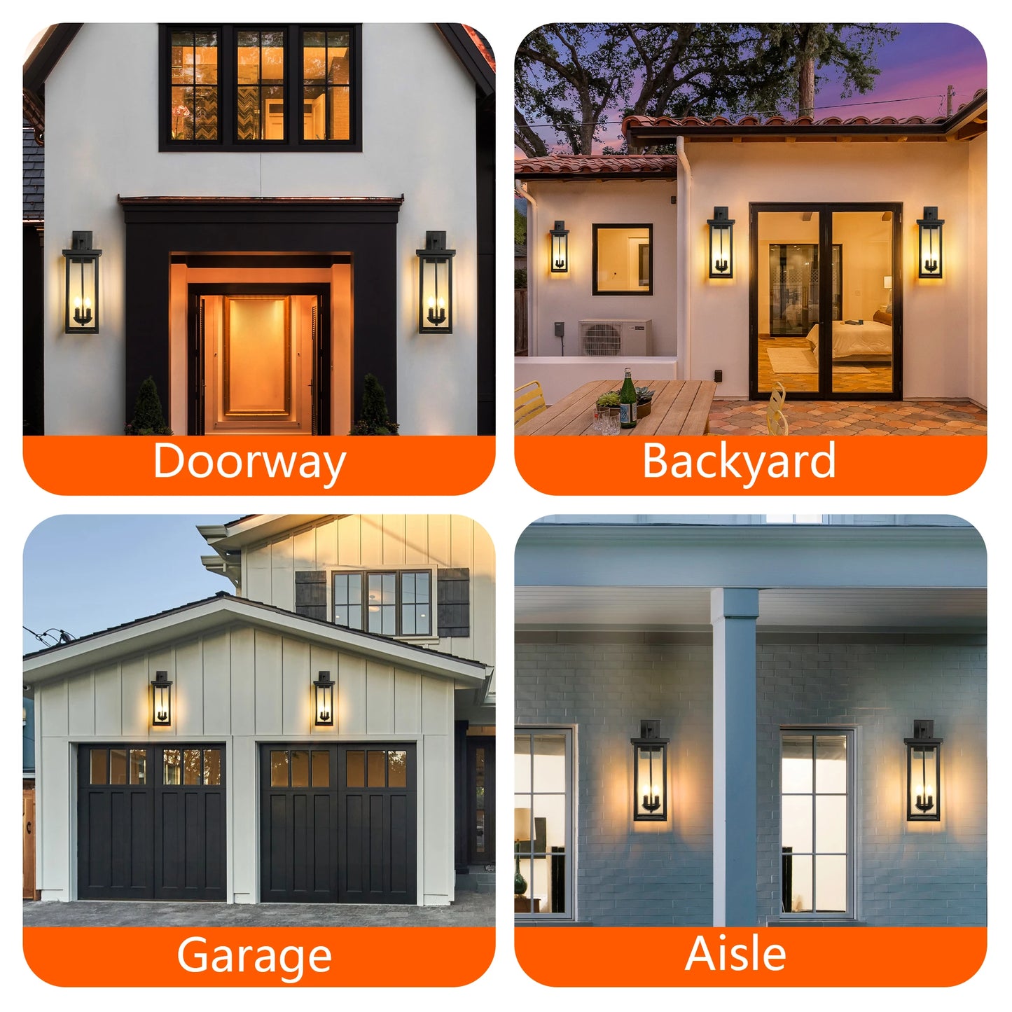 ARLGSITE Outdoor Wall Lantern Dusk to Dawn Sensor Lighting