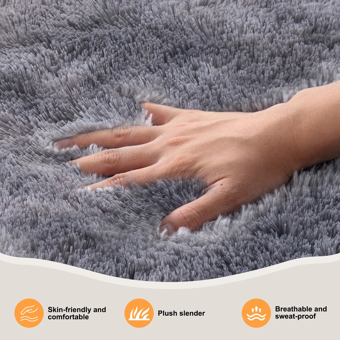 Ultra Soft Puffy Rug Indoor Floor Mat For Bedroom Decor