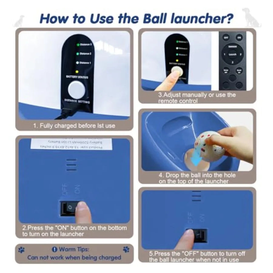 Automatic Dog Ball Launcher With Remote Control 40 60 80