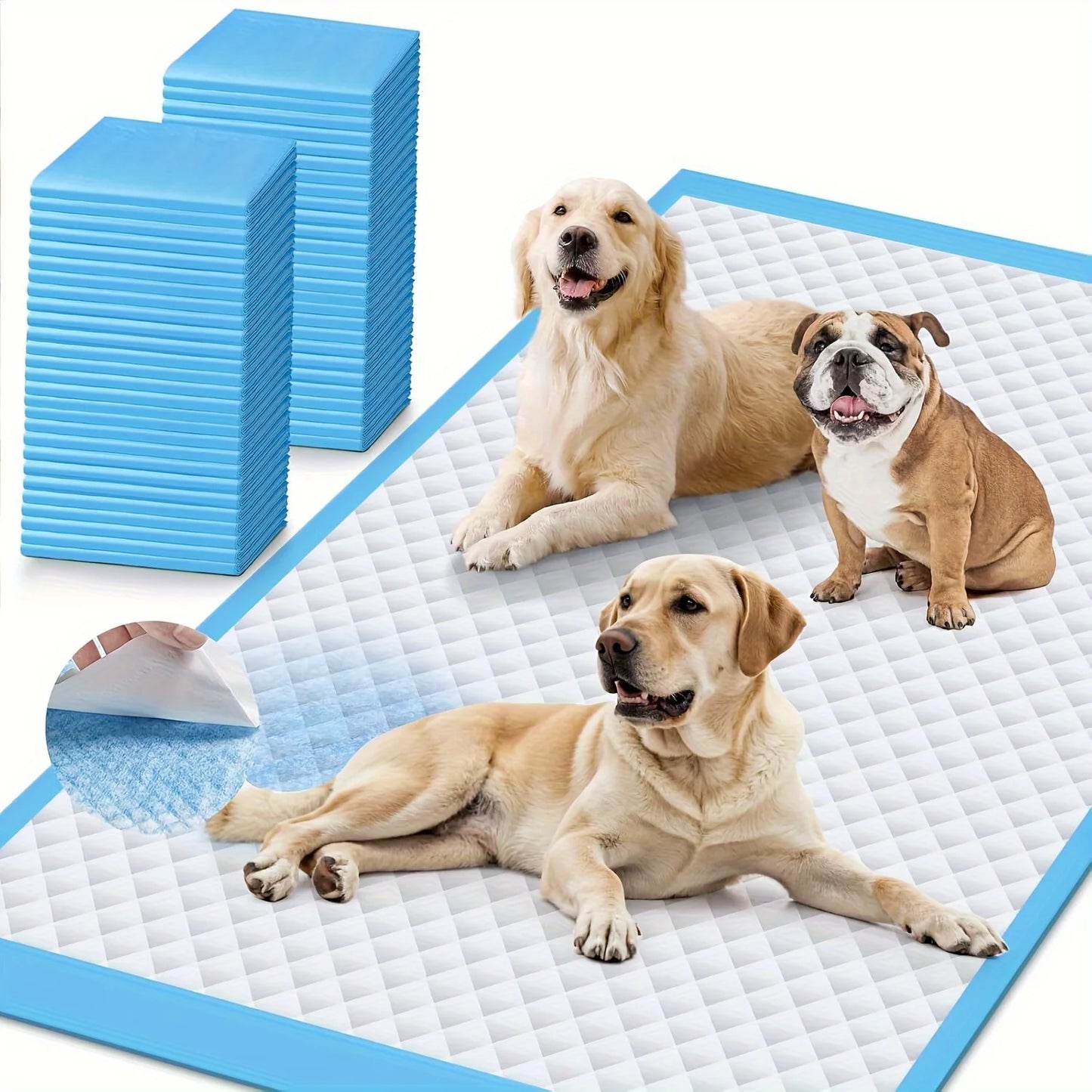 8-Layer Super Absorbent Dog Pee Pads Leak-Proof Odor-Resistant