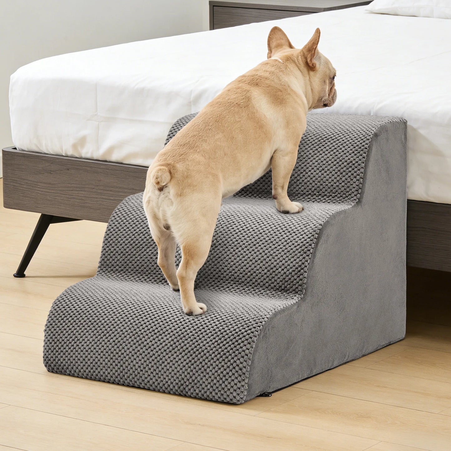 High Density Foam Dog Stairs Curved Ramp Indoor Non Slip