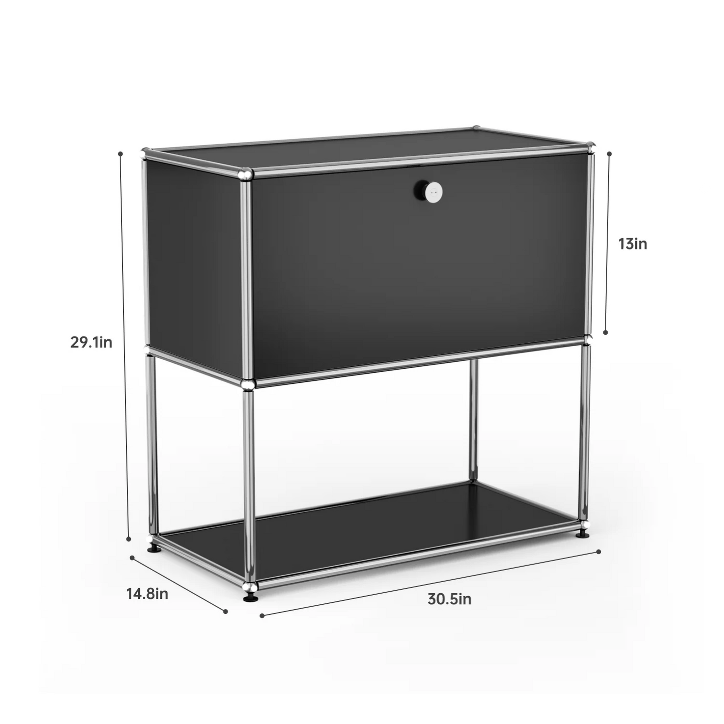 Furgle Modular Metal Storage Cabinet Freestanding Sideboard Organizer