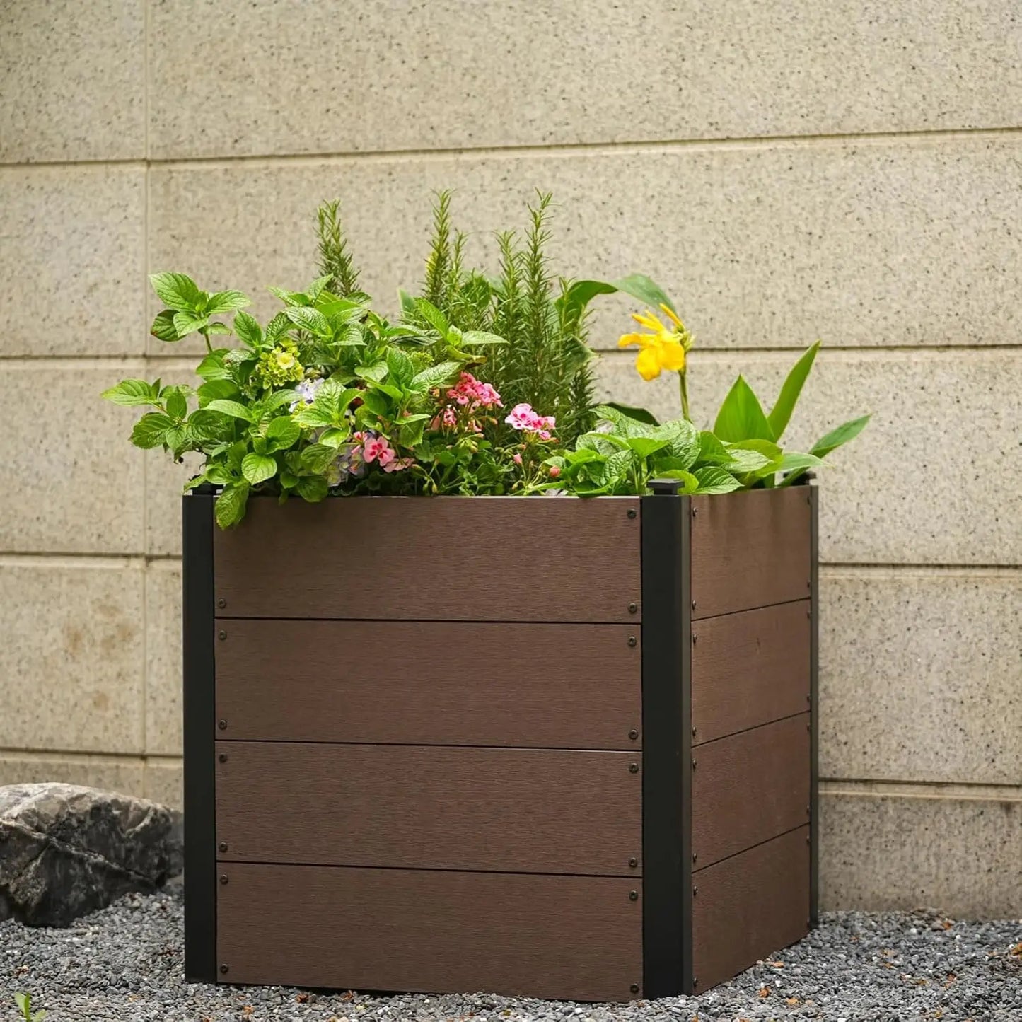 HiMISS Elevated Raised Garden Bed Durable Composite Planter Box Deep Root