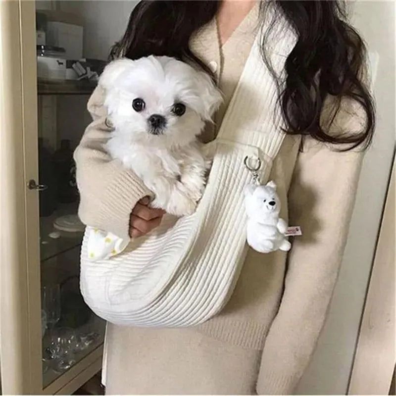 Breathable Polyester Pet Crossbody Sling Carrier For Cat And Dog