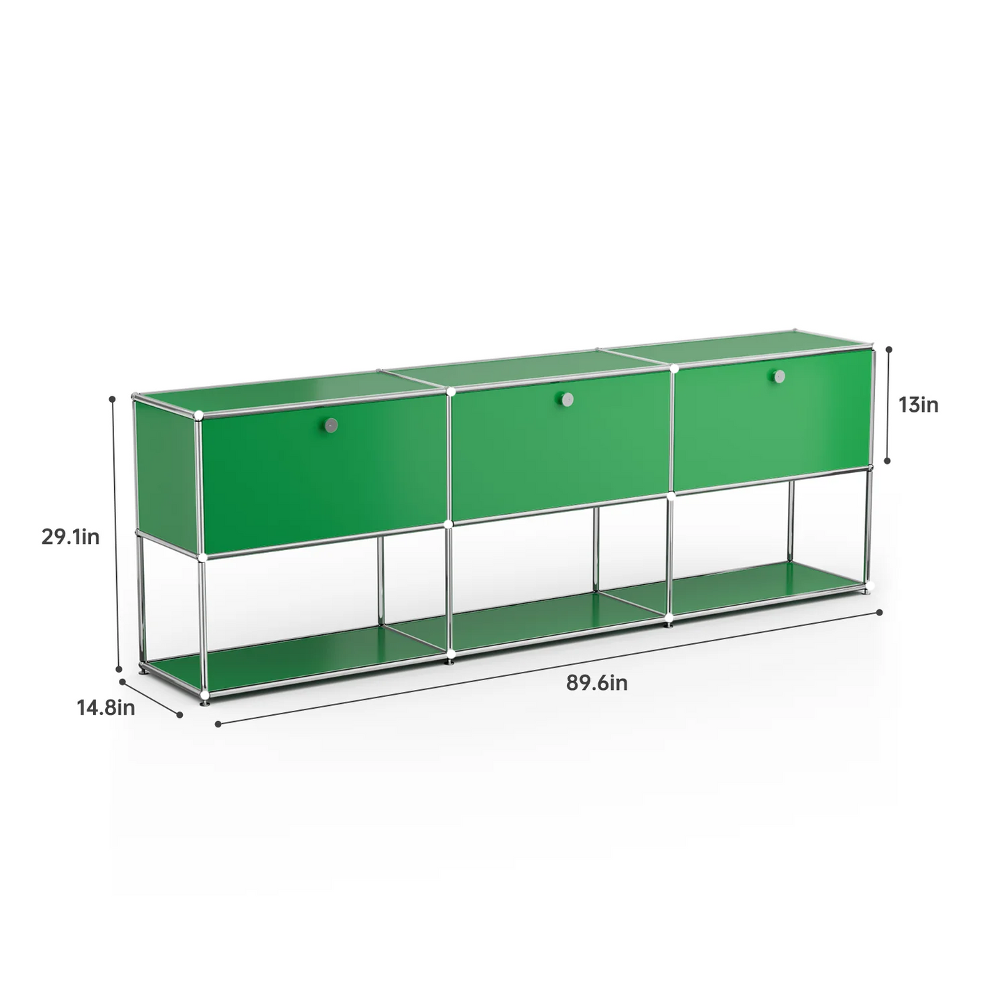 Furgle Modular Metal Storage Cabinet Freestanding Sideboard Organizer