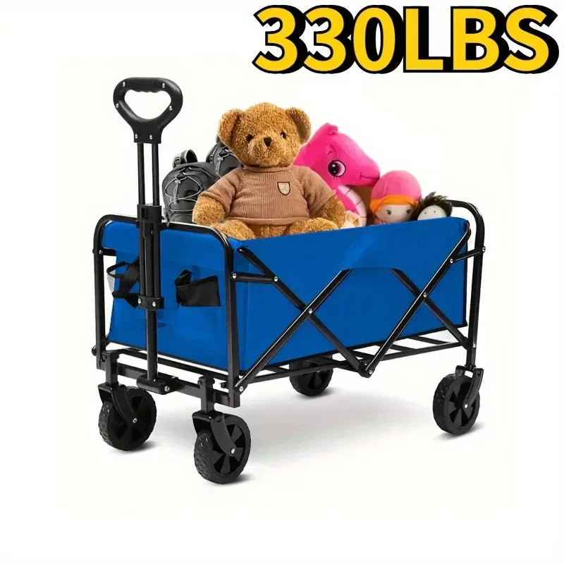Foldable Heavy Duty Utility Wagon Cart For Groceries And Gardening