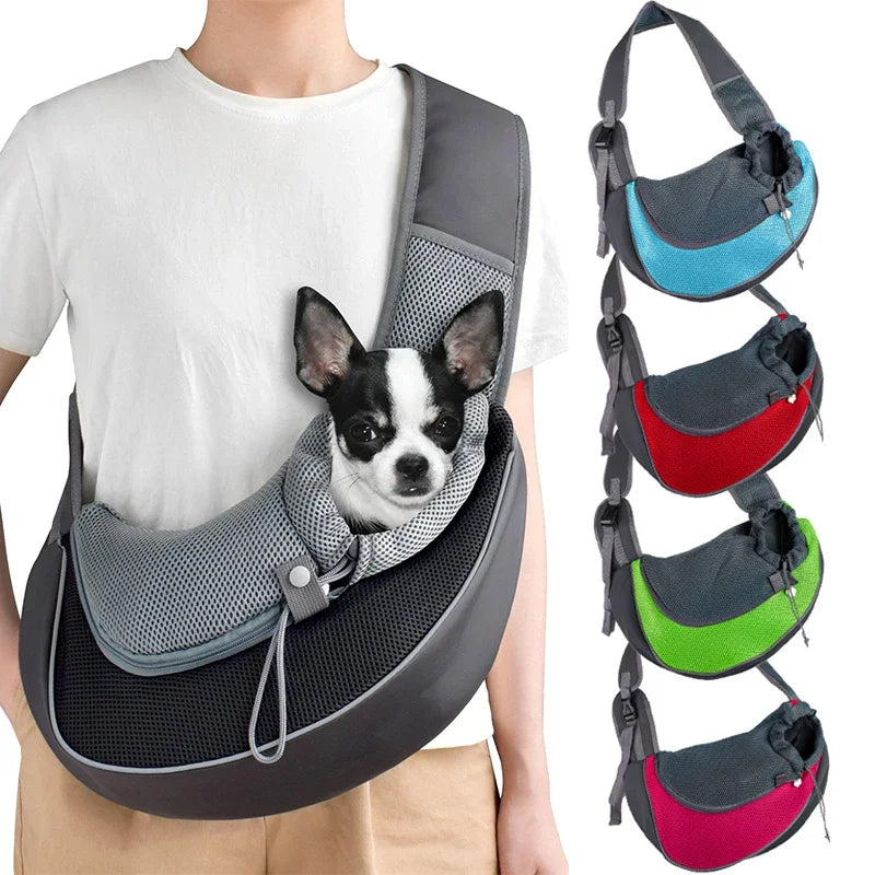 Pet Carrier Backpack For Cats And Dogs Crossbody Mesh Travel Bag