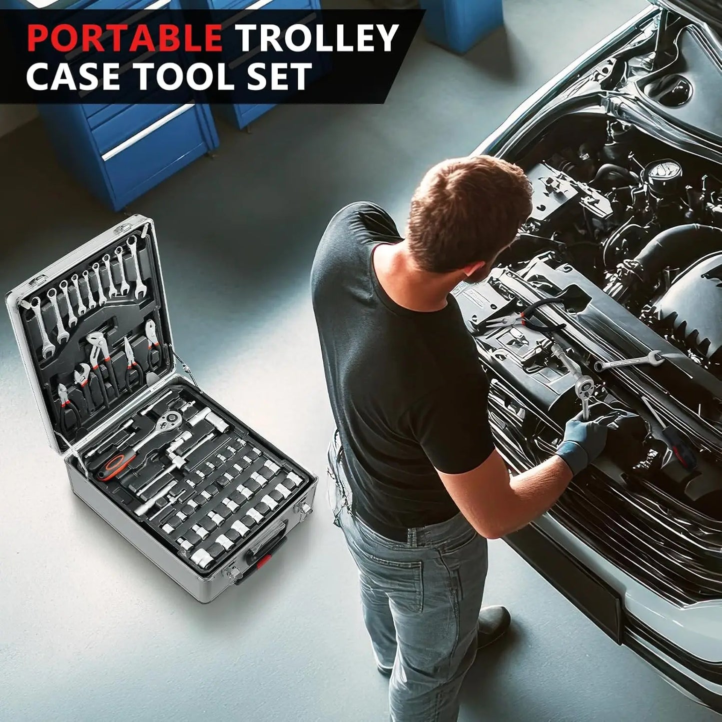 TLGREEN 799 Piece Tool Set With Trolley Case Home Repair