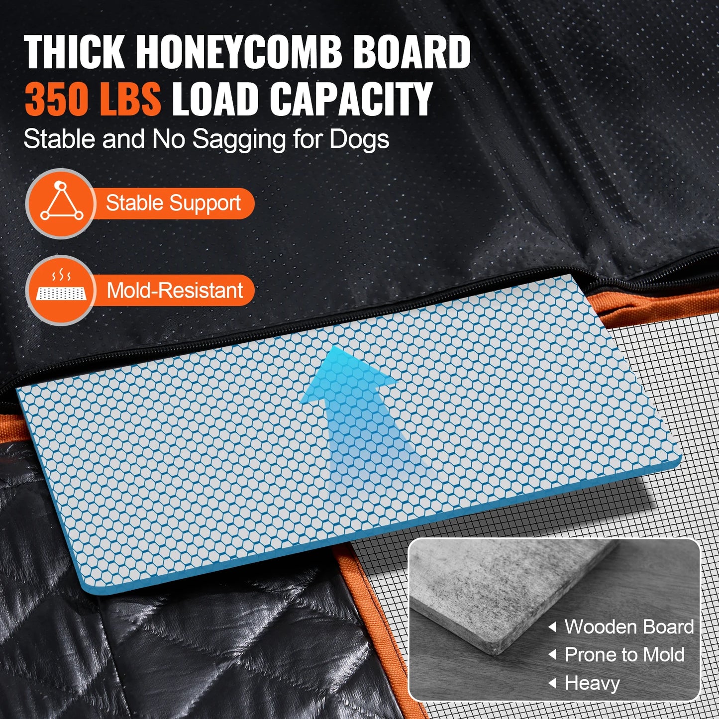 SucceBuy Back Seat Extender Dog Car Seat Cover With Mesh Window Hammock