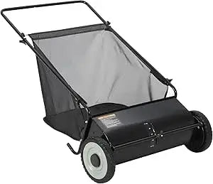 Push Lawn Sweeper With Durable Steel Frame And Bag