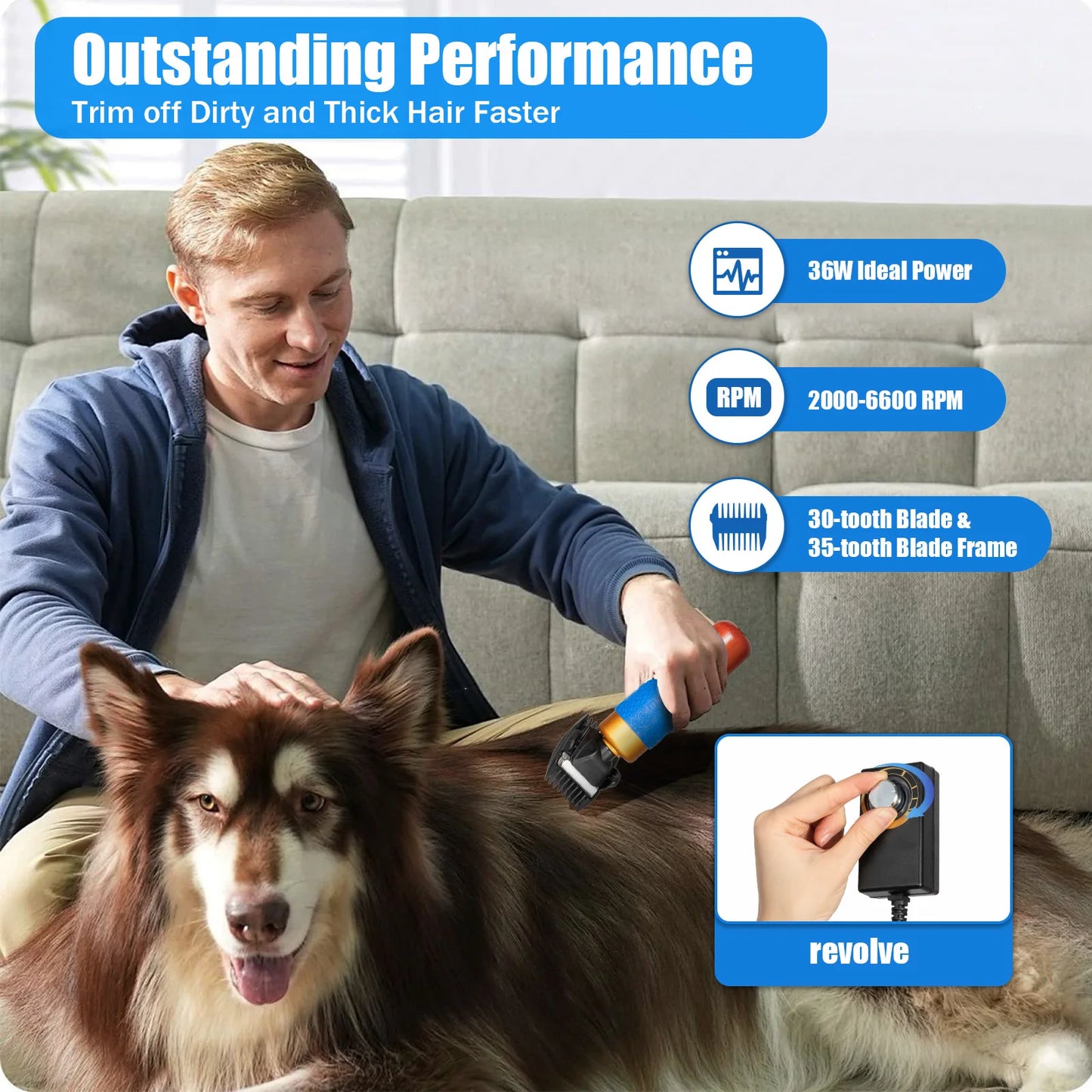 Electric Pet Fur Shears For Dogs Cats Rabbits Clipper Grooming