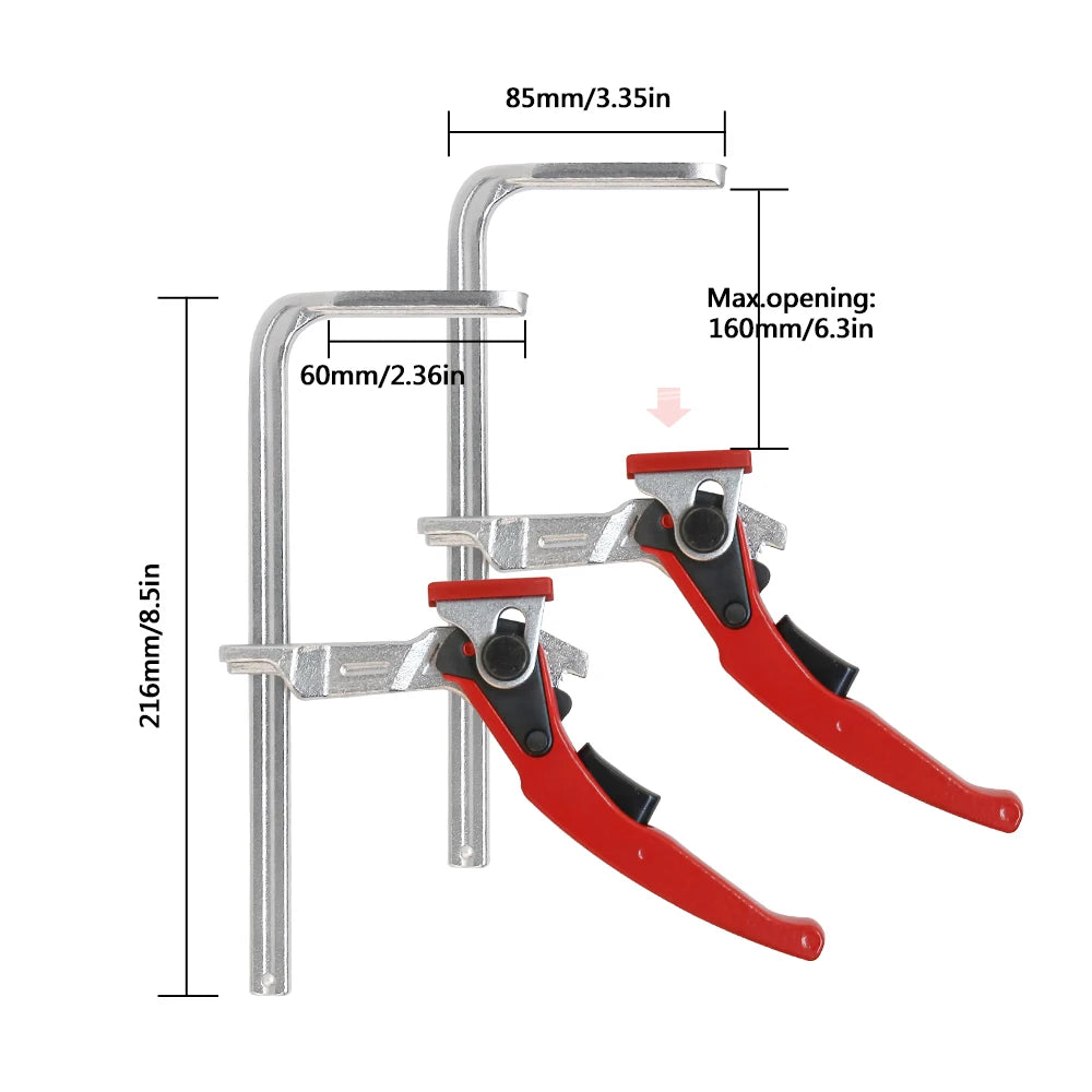 Allsome Alloy Steel Quick Ratchet Track Saw Guide Rail Clamp