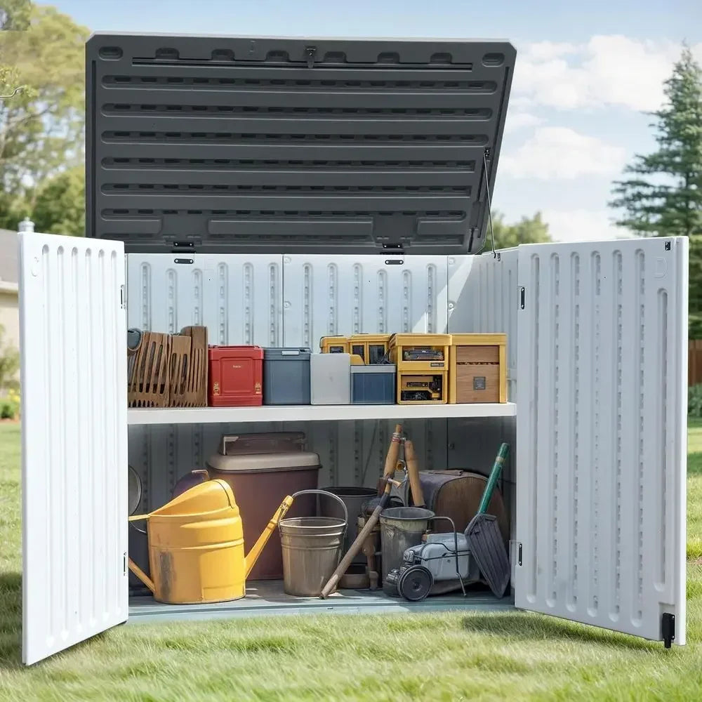 Outdoor Storage Shed Waterproof With Padlock For Backyard And Garden