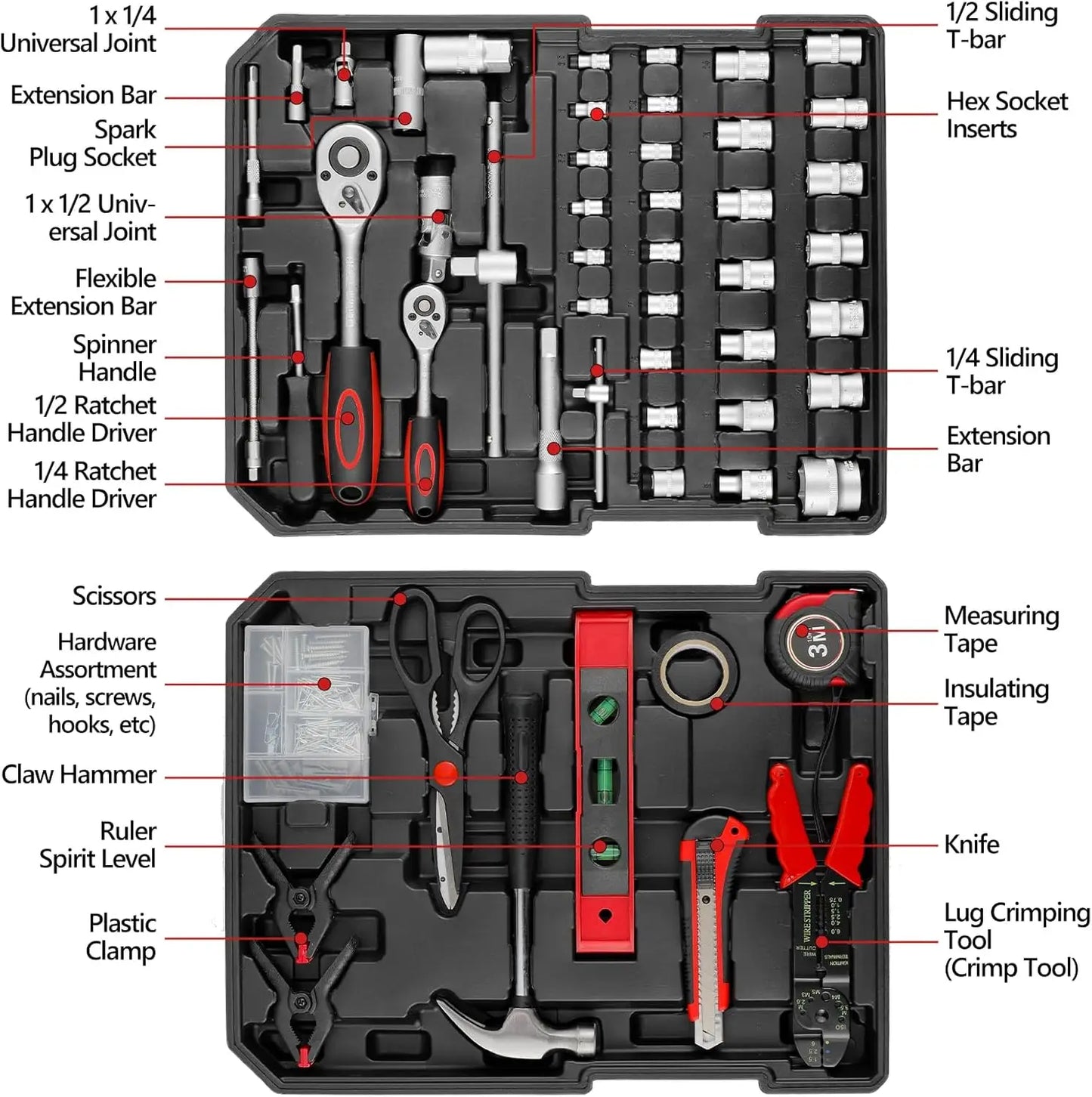 TLGREEN 799 Piece Tool Set With Trolley Case Home Repair