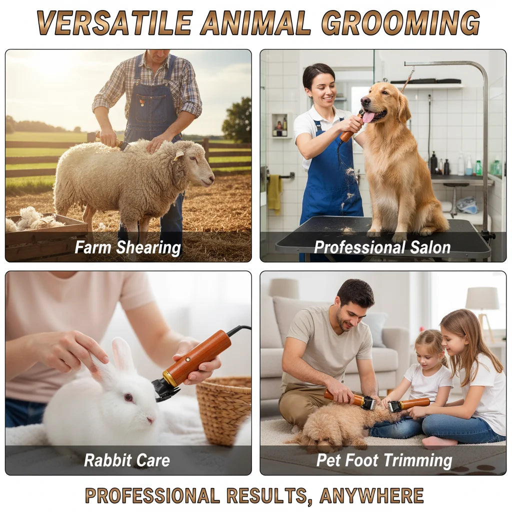 Bymaocar Electric Pet Clipper 55W Corded Dogs Goats Shears Low Noise